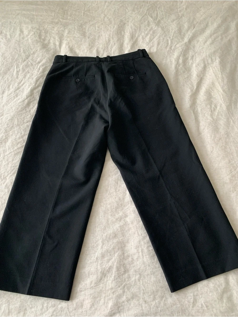 Babaton Pant Agency Black cropped Wide-Leg Pants women’s size 12 - Picture 3 of 11